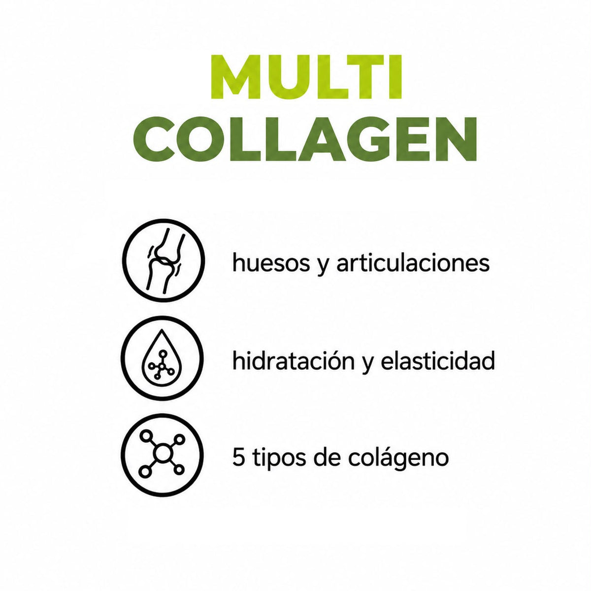 Multi Collagen Peptides tipos de colágeno
