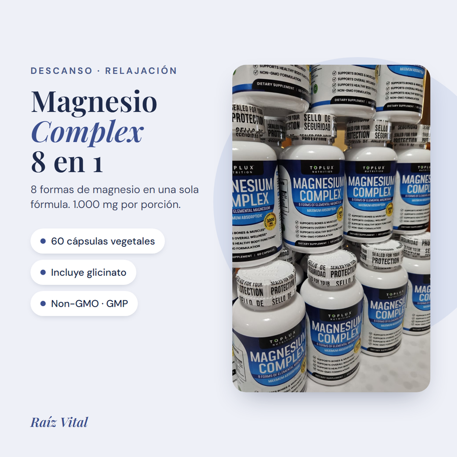 Magnesio Complex 8 en 1 – 60 cápsulas